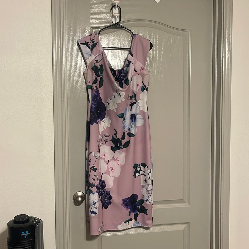 Floral purple and white dress by BooHoo